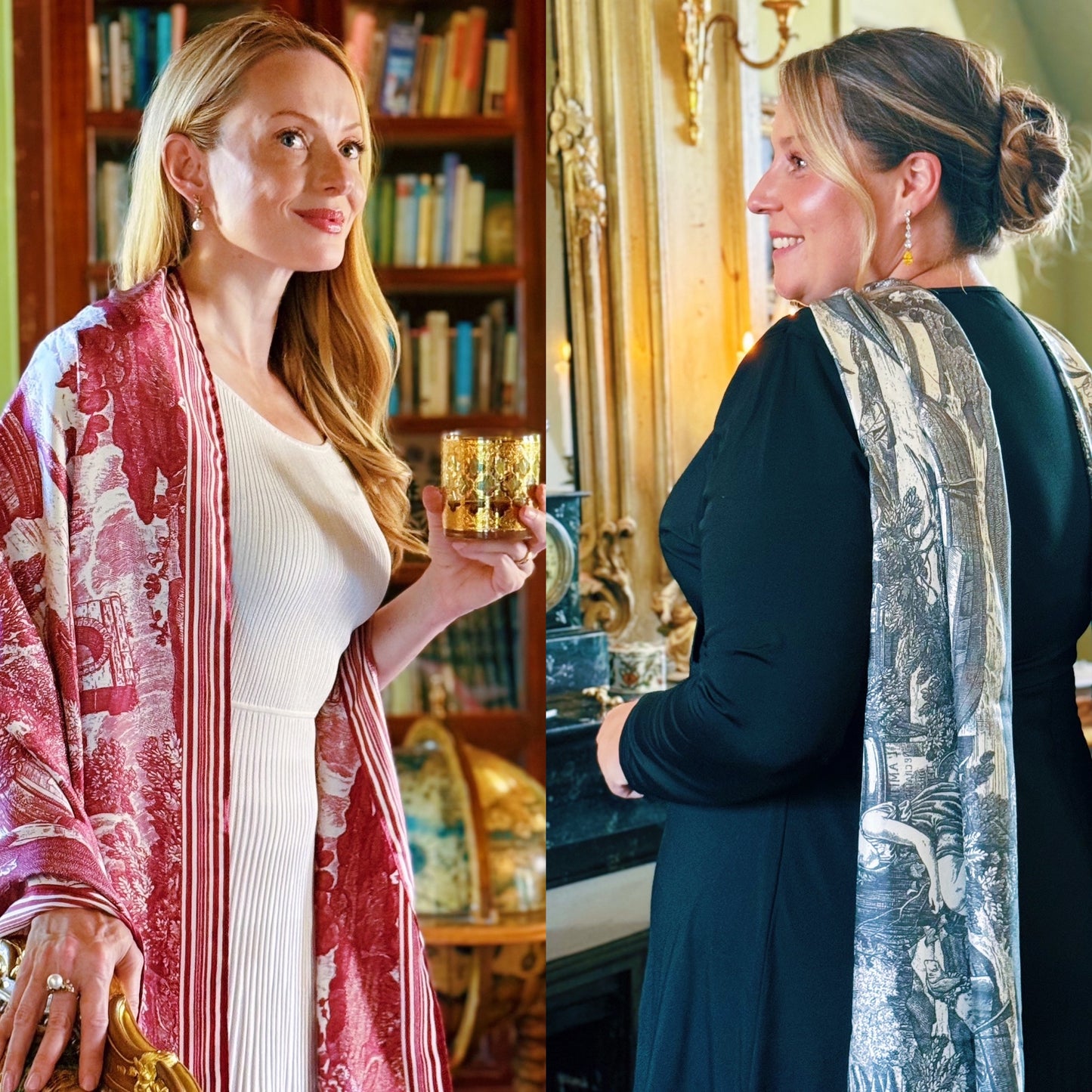 Bundle: Duo of Love & Friendship Silk Scarves + 1 Modal Gown for Free