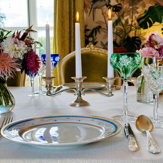 Pair of Silver-Plated Candelabras