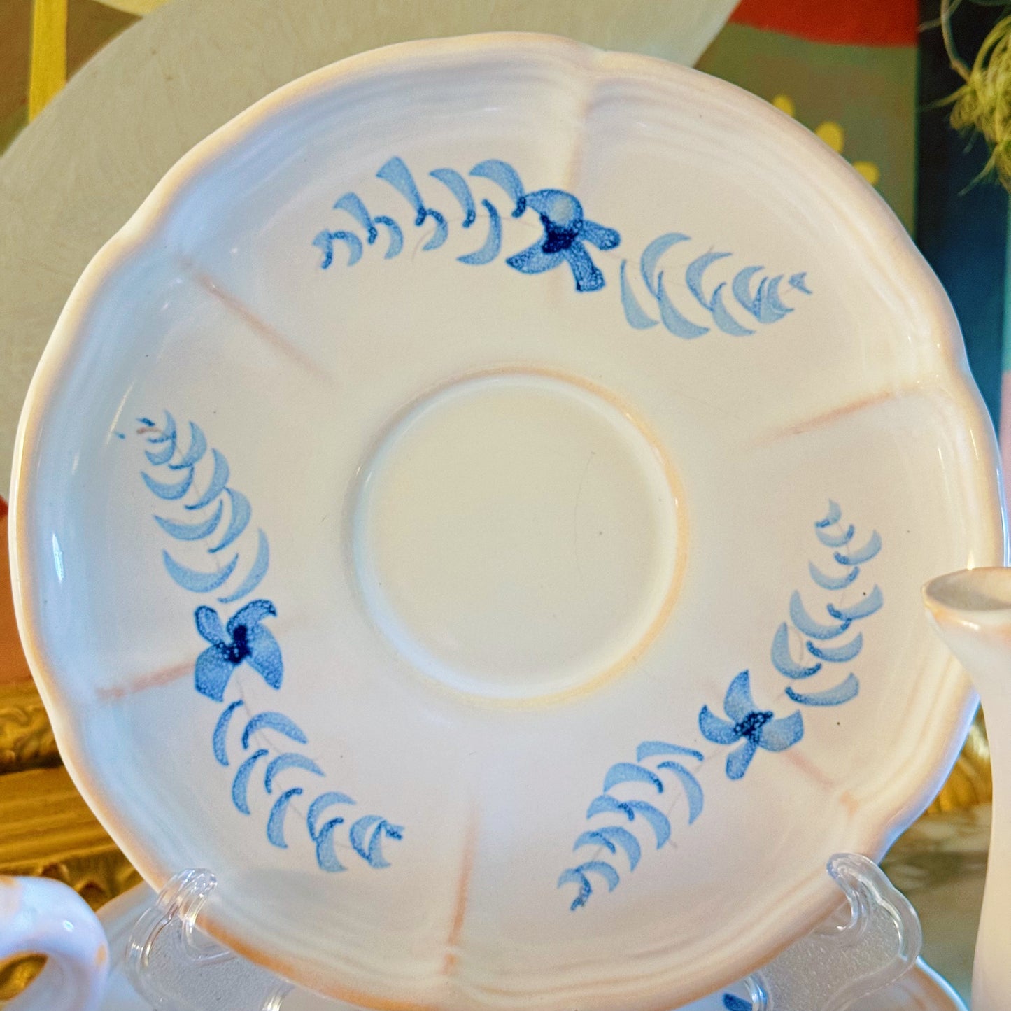 Hand-painted French Pink Tea Set for Four