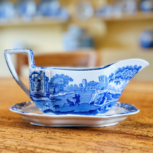 Vintage Copeland/Spode "Blue Italian" Gravy Boat