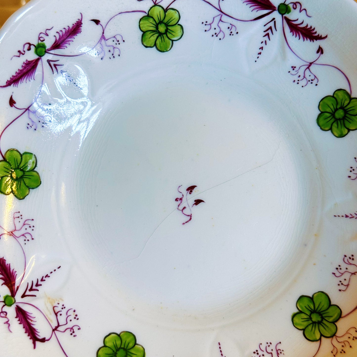 Old French Finely Hand-painted Tea Service for Six