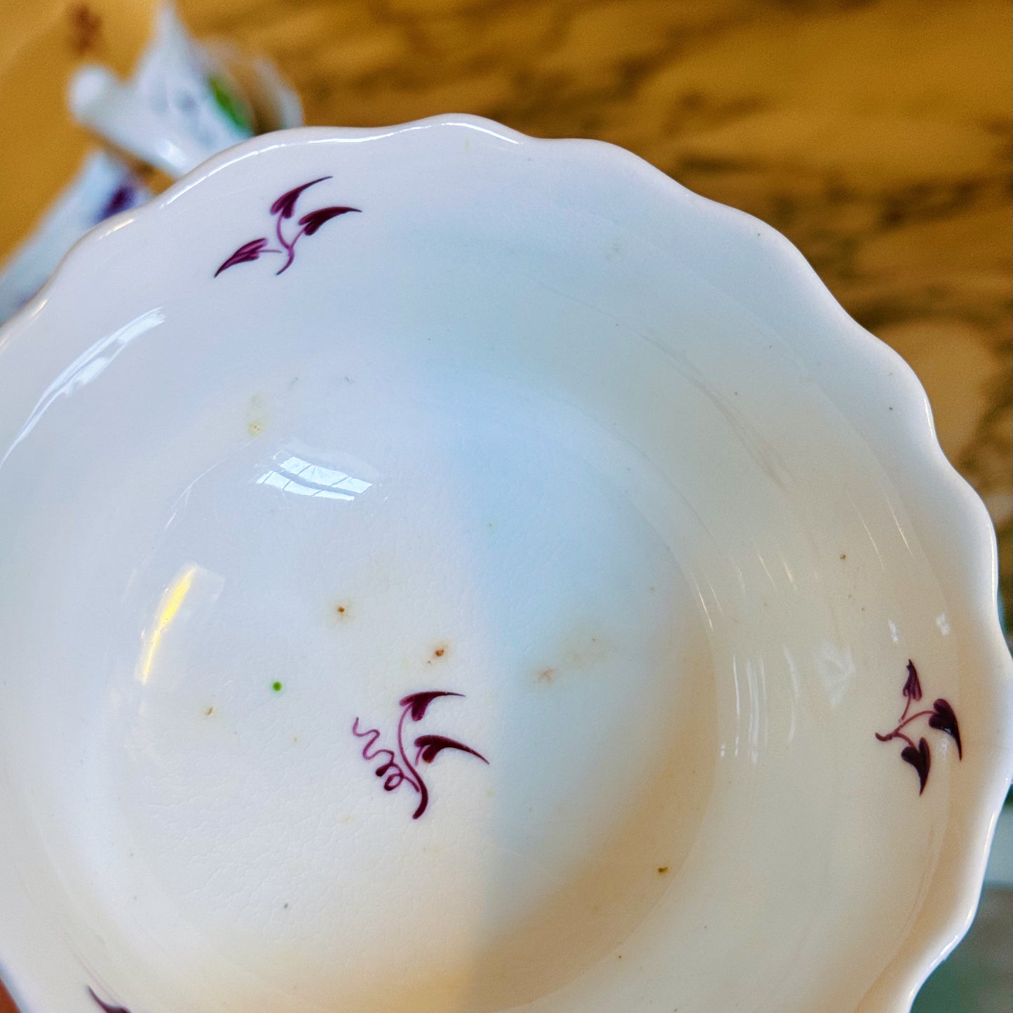 Old French Finely Hand-painted Tea Service for Six