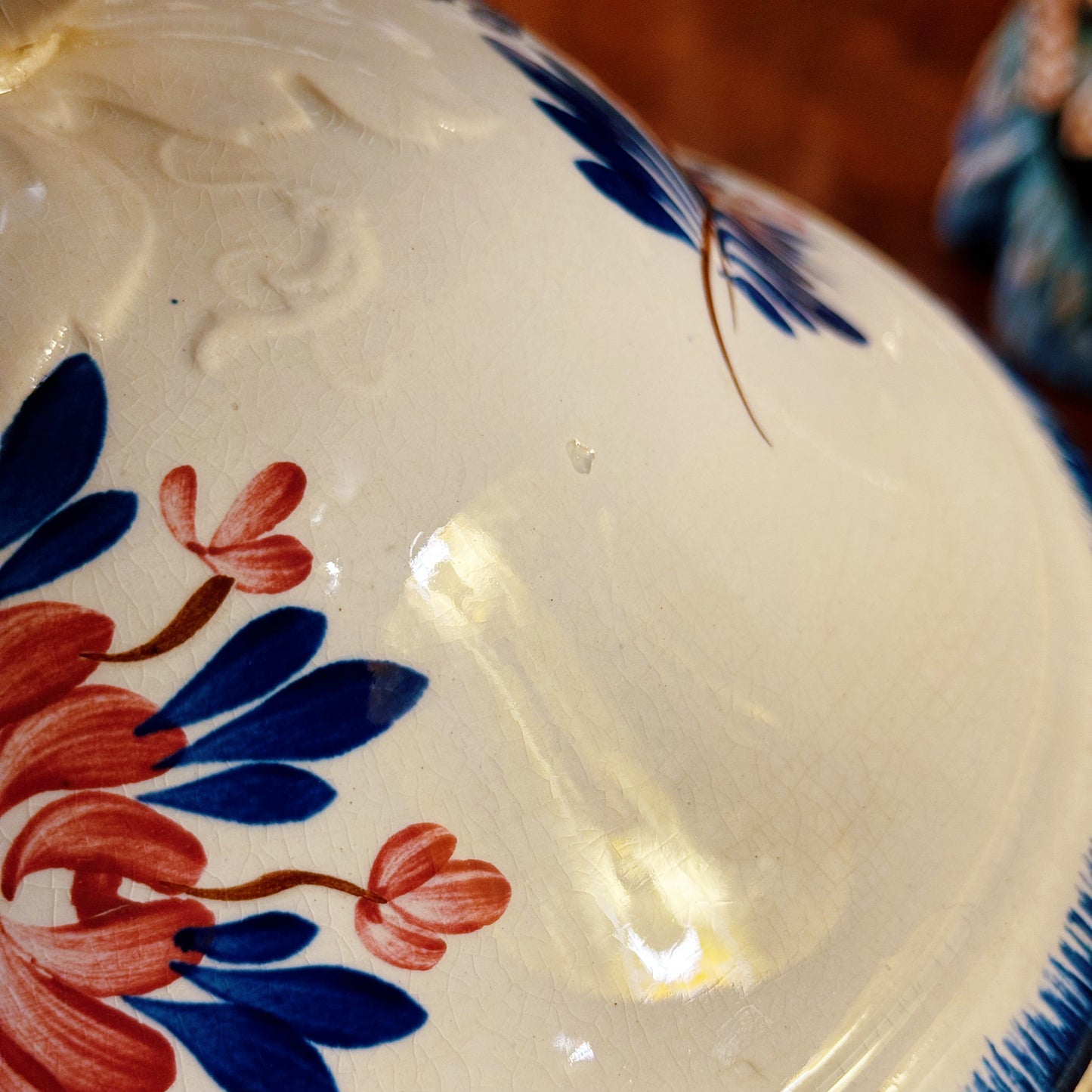 Hand-painted French Lidded Tureen by Gien