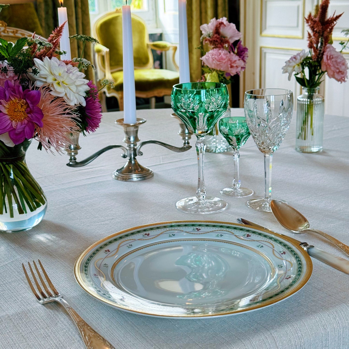 Fabergé "Luxembourg" Dinner Plate Green