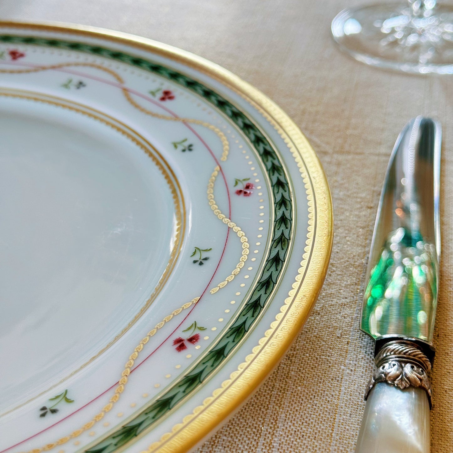 Fabergé "Luxembourg" Dinner Plate Green