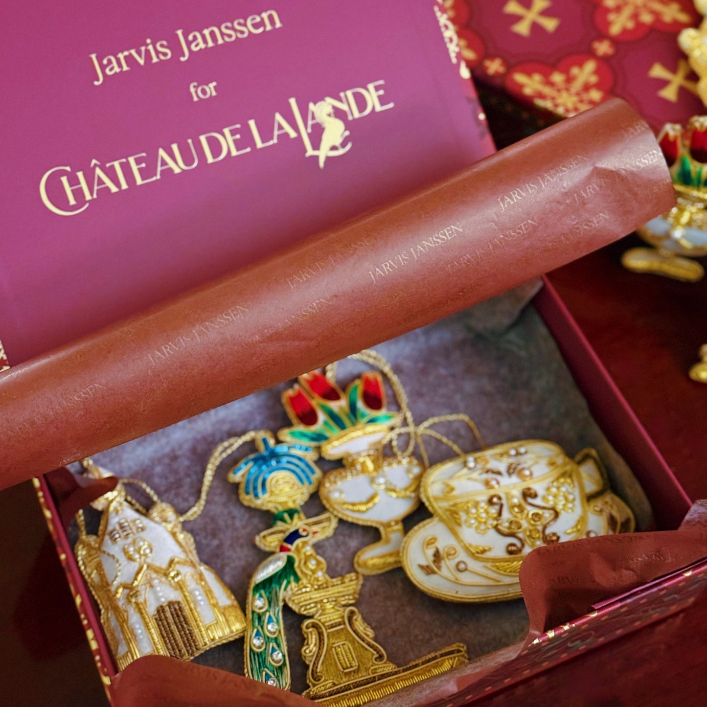 The Chateau de Lalande Ornaments - Set of 4 including The Golden Teacup!